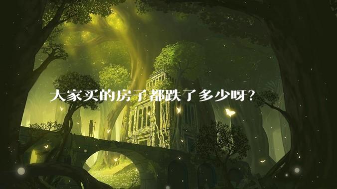 大家买的房子都跌了多少呀？